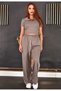 Stone Detailed Bottom Top Summer Suit - 3
