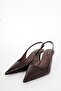 Brown Pointed Toe Slingback 25149 - 2