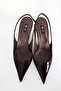 Brown Pointed Toe Slingback 25149 - 4
