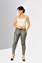 Women Velvet Pull On Legging, Grey - 4