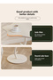 Flower Shape Side Table, Carbon Steel Bracket Coffee Table/Tempered Glass Side Table - 4