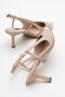 Beige-Toe Detailed Heeled Shoes - 4
