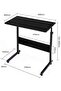 Adjustable Portable Laptop Desk - Bedside Computer Table for Home & Office Use - 3