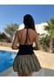 Black Backless Design Blouse - 3