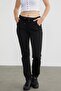 72578 Women's Pocketed Straight Narrow Leg Single Sweatpants - 3