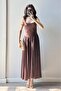Women's Brown Long Dress 0994-0099 - 3