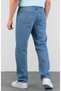 Men's Acid Wash Ice Blue Wide Leg Jeans Baggy Pants - 5