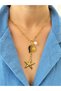 Steel Charm Necklace Summer Necklace Pearl Black Pepper Sea Star Sun Necklace - 3