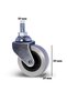 10mm Screw-Free Chair Caster Seat and Coffee Table Caster 50mm(Grey)(Without Brake)(10mm Screw)(4 Pcs) - 3
