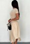 Women's Beige Modal Fabric Dress - 4