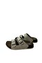 Beige Orthopedic Cork Sole Slippers with Double Buckle - 3
