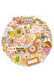 50PCS 50PCS Groovy Boho Hippie Stickers Retro English Alphabet Account Material Phone Case Laptop Lu