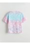 Lcw Kids Pink Crew Neck Girls' Pajamas Set with Shorts - 2