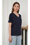 Short Sleeve V-Neck Women's T-Shirt - 2