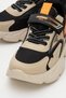 Velcro Tied Anorak Children's Sports Shoes 31-35 Beige Black - 3