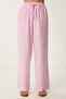 Loose Fit Linen Trousers Pink Ldp0002 - 3