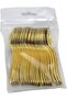 Golden Colour Plastic Mini Spoons for Tea, Ice Cream, Coffee & Dessert Spoons 24pcs - 2