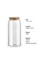 Glass Storage Jar Set | 2 pcs 1000ml Airtight Bamboo Lid Kitchen Storage Containers | Pantry Organizer Jars for Rice, Pasta, Coffee, Sugar - 7