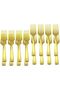 Golden Colour Mini Fork Set – Stainless Steel Dessert & Appetizer Forks, Reusable Small Gold Forks - 4