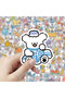 100PCS Cute Cartoon Line Puppy Maltese Graffiti Stickers for Bicycle Hand Account Pencil Case Decals - 5