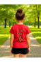 Girls' Crew Neck Front and Back Butterfly Printed T-Shirt - 2