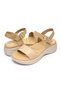 Sandale dama W037011, Bej - 3