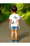 Girls' Crew Neck Front and Back Butterfly Printed T-Shirt - 2