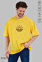 Unisex Crew Neck Sunset Printed Cotton Oversize Short Sleeve T-Shirt - 3