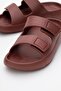Women's Velcro Slippers Claret Red - 3