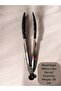 Black Metal Frying Tongs / Serving Tongs with Silicone Tips