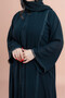 Kulfa Detail Front Open Abaya - 4