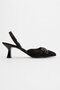 Women's Open Back Heeled Sandals Black Zra - 2