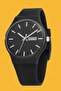 Unisex Silicone Band Black Wrist Watch - 2