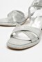 Woman's glittery high heel shoe silver glitter - 3