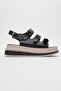 Women's Buckle Sandals Black - 2