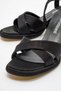 Women's Heeled Shoes BLACK SATIN - 3