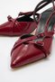 Women's High Heel Shoes Claret Red Patent Leather - 3