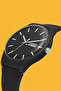 Unisex Silicone Band Black Wrist Watch