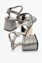 Women's Silvery Heeled Shoes PLATINITE SIM - 4
