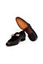 Black Color Laceless Genuine Leather Suede Men's Shoes - 3