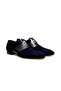 Dark Blue Color Lace up Khaki Leather Suede Stone Men's Shoes