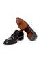 Black Color Lace-Up Genuine Leather Men's Shoes - 3