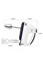 2L Kitchen Dough Kneading Stand Food Mixer Egg Beater Hand Mixer With Mixing Bowl - 4