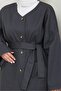 Belted Jacket Trousers Gabardine Suit 1557 - Anthracite