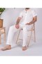 Men's Colorful Special Production Spacious Oversize Wrinkle Fabric Bottom Top Short Sleeve Shirt Jogger Suit - 2