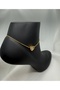Elegant and Stylish Minimal Gold Gold Color Steel Anklet with Pearl Stone Heart Figure - 3