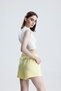 Women's Yellow Shorts Modal Fabric Soft Textured Stretchy Lycra Lace-Up Double Pocket Shorts - 6