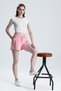 Women's Pink Shorts Modal Fabric Soft Textured Stretchy Lycra Lace-Up Double Pocket Shorts