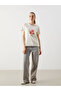 Crew Neck Floral Combed Cotton Women's T-Shirt - 2
