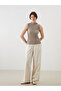 Nevavm with a Difference from the Lcwaikiki Classic Beige High Neck Textured Blouse - S5O392Z8-Gqf - 2